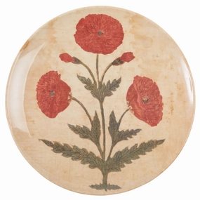 Set of Four Red Poppy Dinner Plates cute desktop display