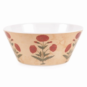 Set of Four Small Red Poppy Bowls mini desktop sculpture