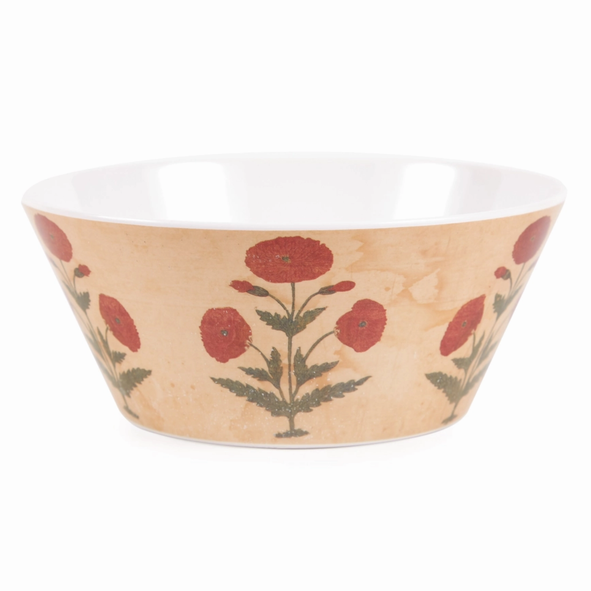 Set of Four Small Red Poppy Bowls mini desktop sculpture