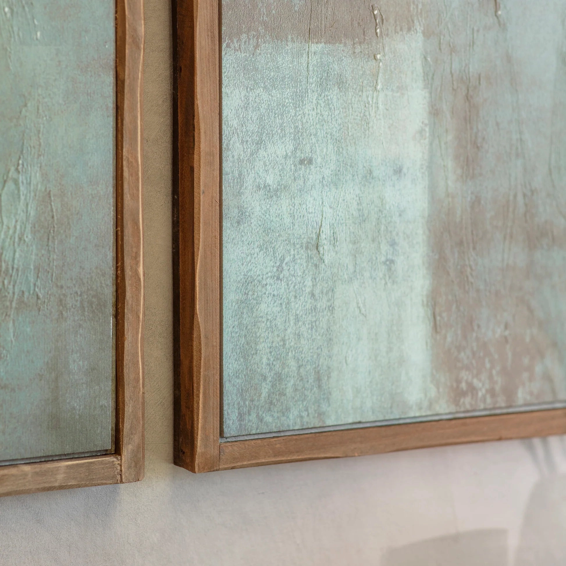 Set of Two Monochrome Contemporary Framed Prints 70cm