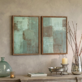 Set of Two Monochrome Contemporary Framed Prints 70cm modern mural painting