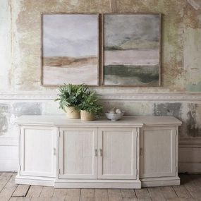 Set of Two Ocean Art Framed Prints 100cm modern mural painting