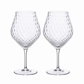 Set of Two Phoebe Clear Universal Wine Glasses mini desktop sculpture