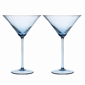 Set of Two Quinn Ocean Martini Glasses mini desktop sculpture