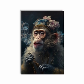 Shaman Monkey by Juliano de Araujo framed mural artwork