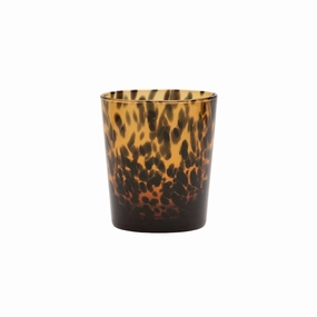 Shell Hand Blown Glass Tumblers in Tortoise mini desktop sculpture