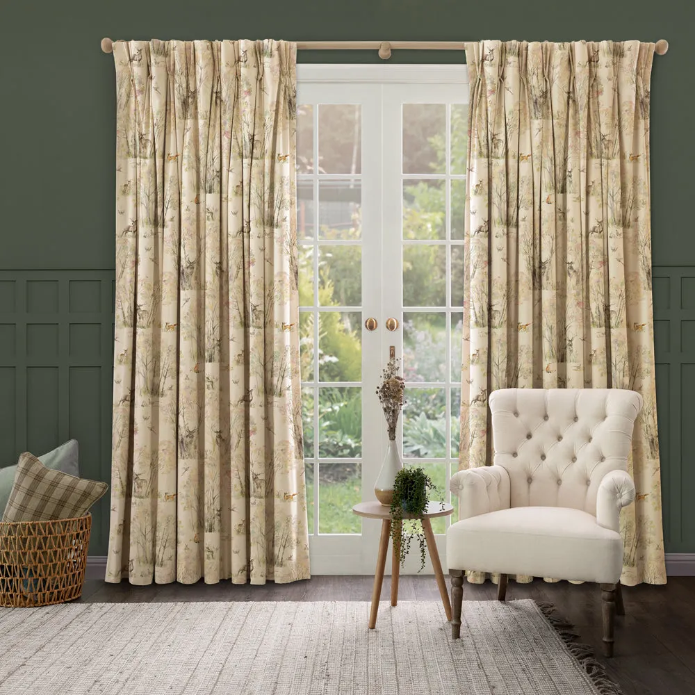 Sherwood Forest Printed Made to Measure Curtains Linen