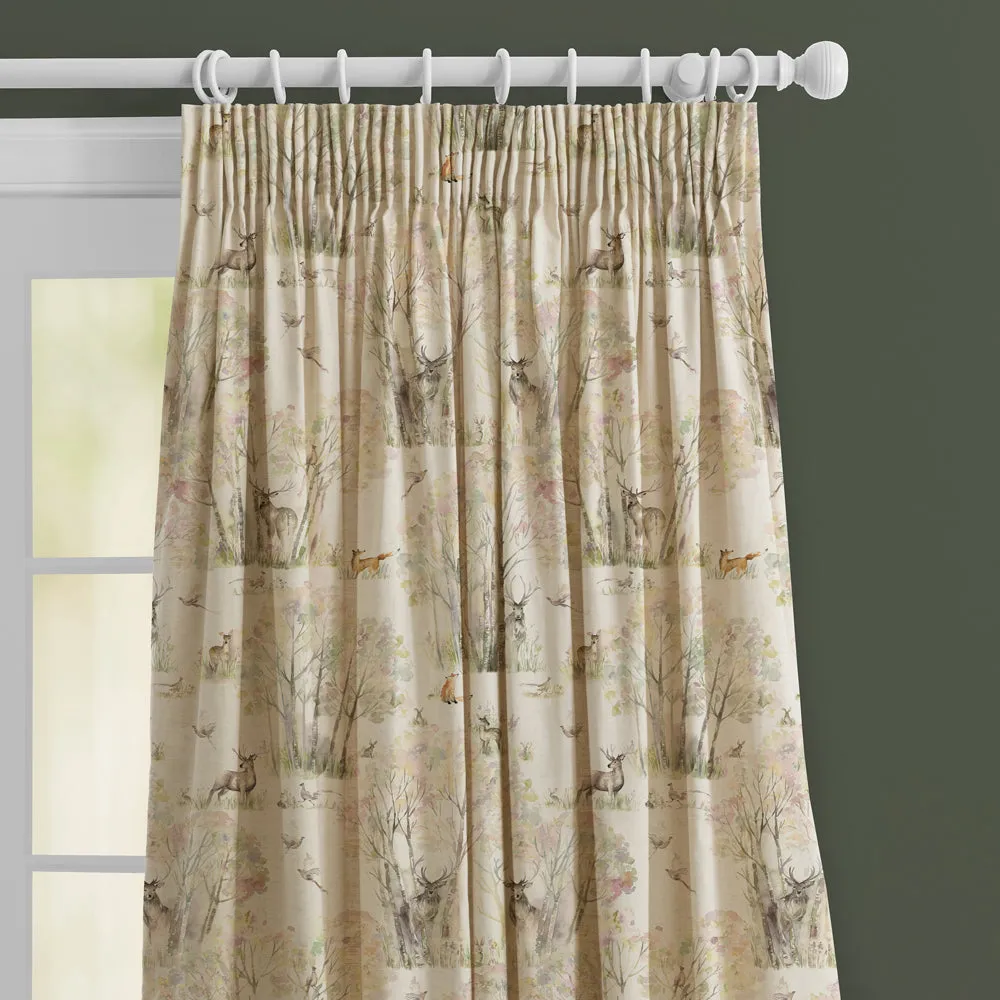 Sherwood Forest Printed Made to Measure Curtains Linen