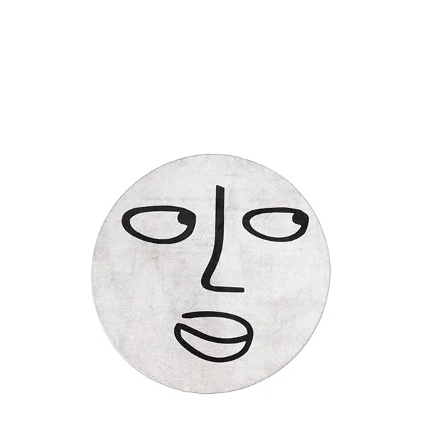 Silent Moon Carpet Round neutral everyday carpet