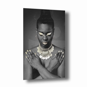 Silver Lady Silver on Acrylic framed mural artwork