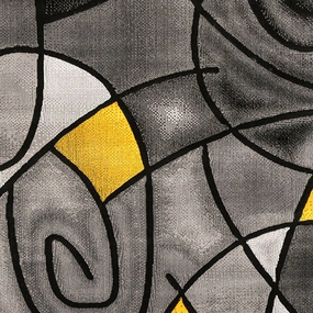 Sivas Charcoal Yellow 5' X 8' Area Rug neutral everyday carpet