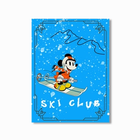 Ski Club by daveschloffiart framed mural artwork
