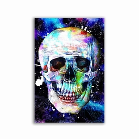 Skull framed mural artwork