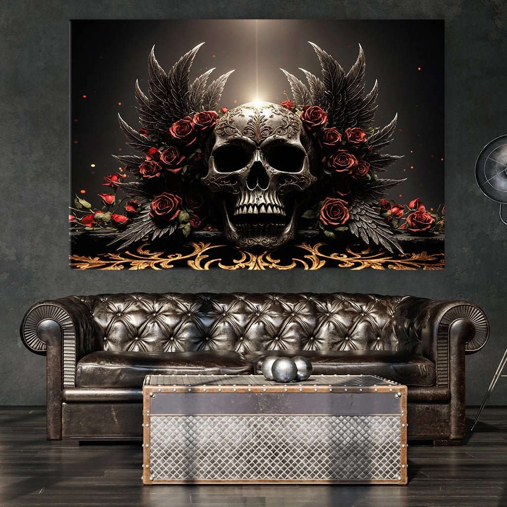 Skull and Roses by Adrian Vieriu