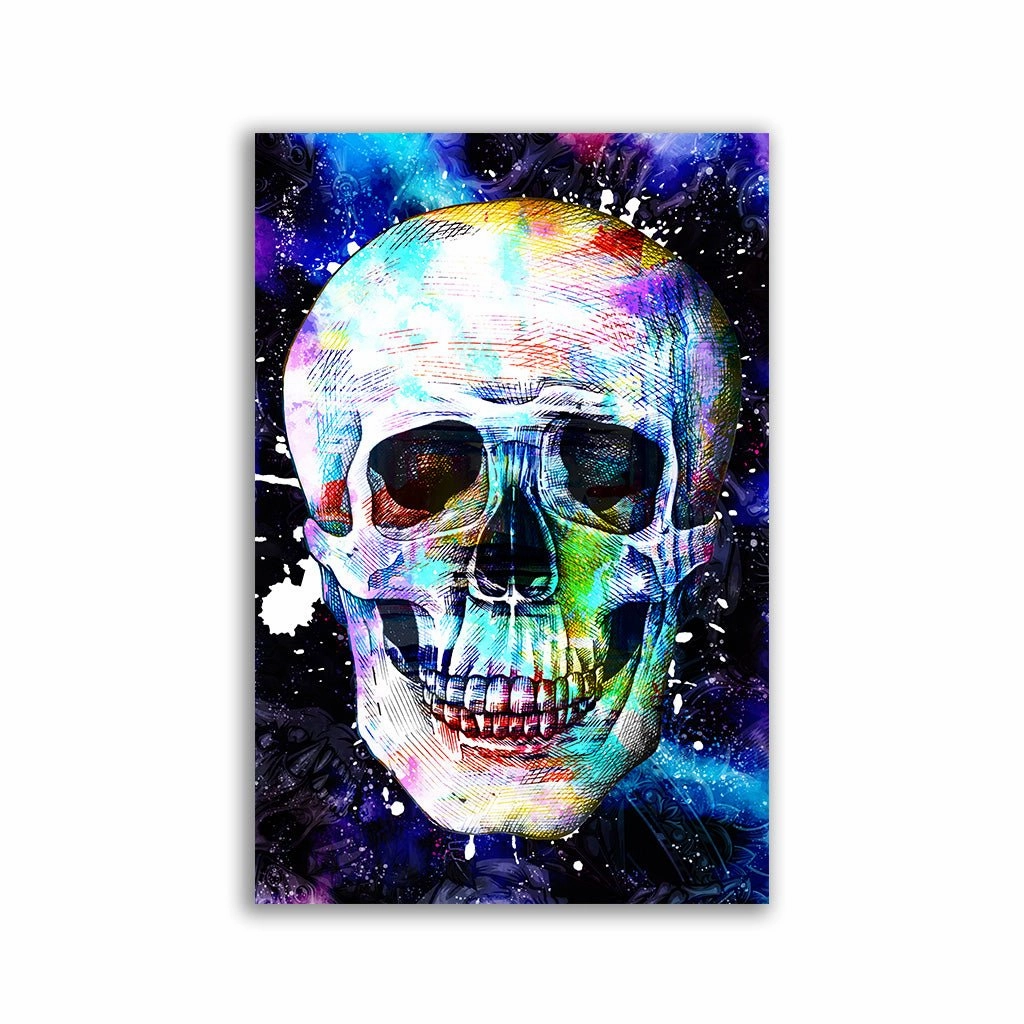Skull framed mural artwork