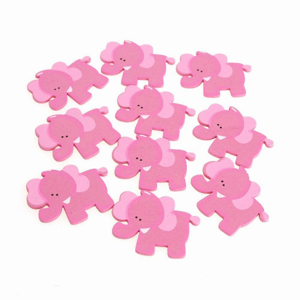 Small Elephant Animal Wooden Baby Favors, 1-1/4-inch