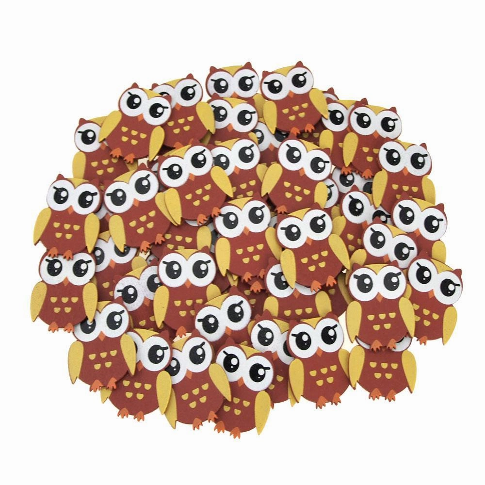 Small Owl Animal Wooden Baby Favors, 1-1/4-inch