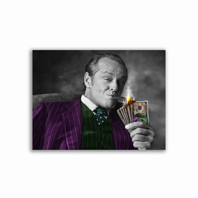 Smoking Joker NEW by David Drake framed mural artwork