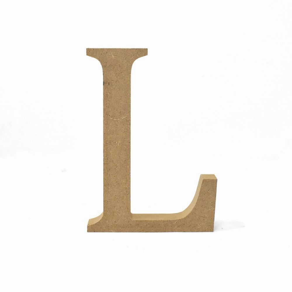 Smooth Pressed Board Wood Serif Letter, Natural, 5-1/8-Inch
