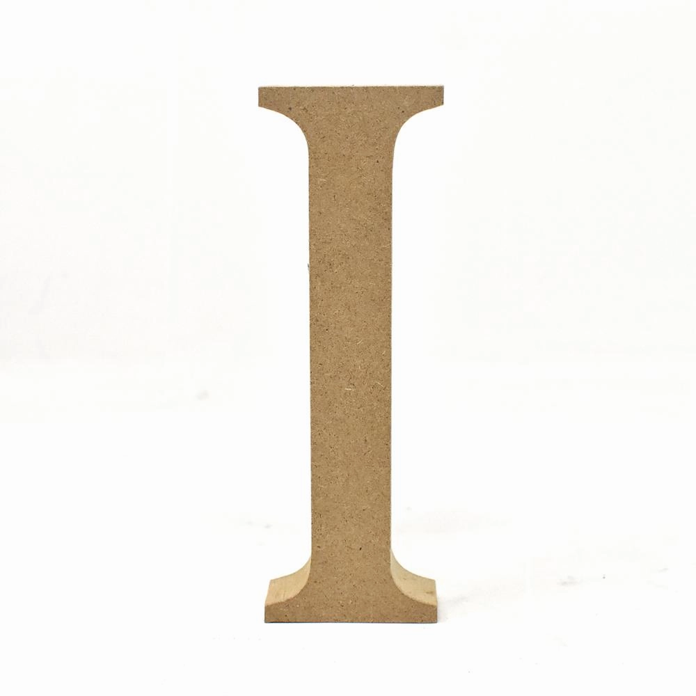 Smooth Pressed Board Wood Serif Letter, Natural, 5-1/8-Inch
