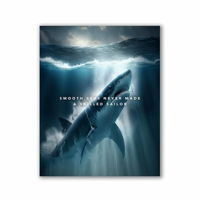 Smooth Seas by Zenzdesign framed mural artwork