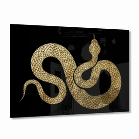 Snake Gold on Acrylic framed mural artwork