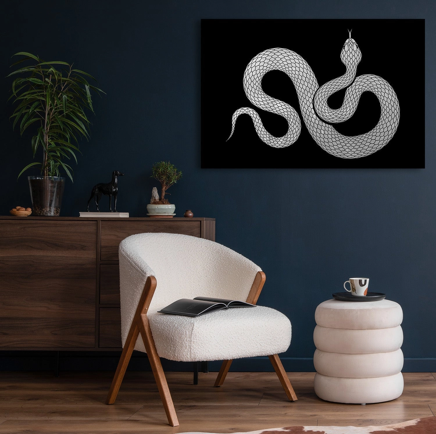 Snake Silver on Acrylic