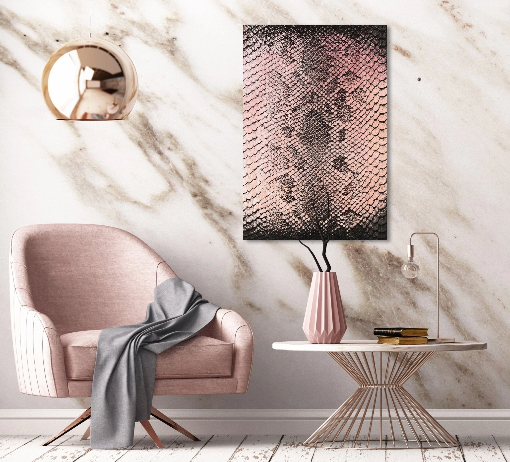 Snake Skin Ros on Acrylic