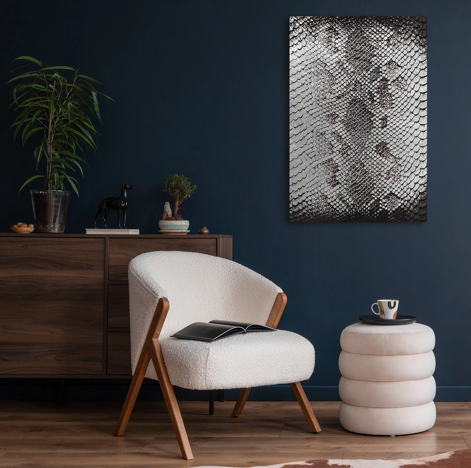 Snake Skin Silver on Acrylic