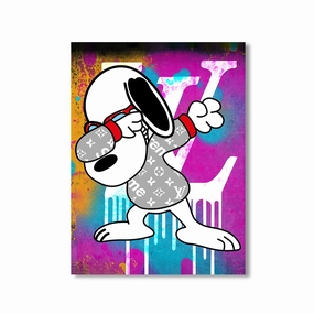 Snoopy by daveschloffiart framed mural artwork
