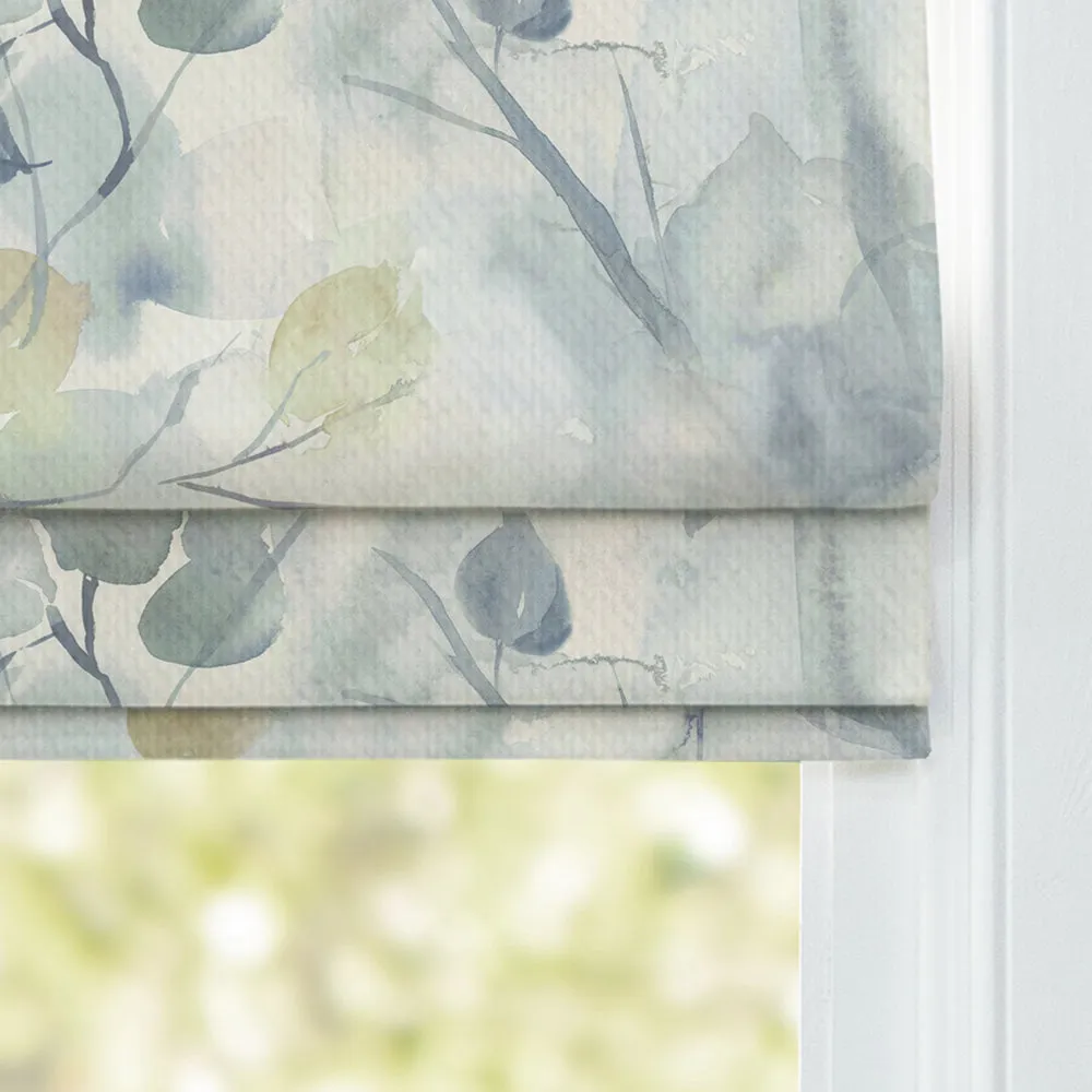 Sola Printed Linen Made to Measure Roman Blinds Granite
