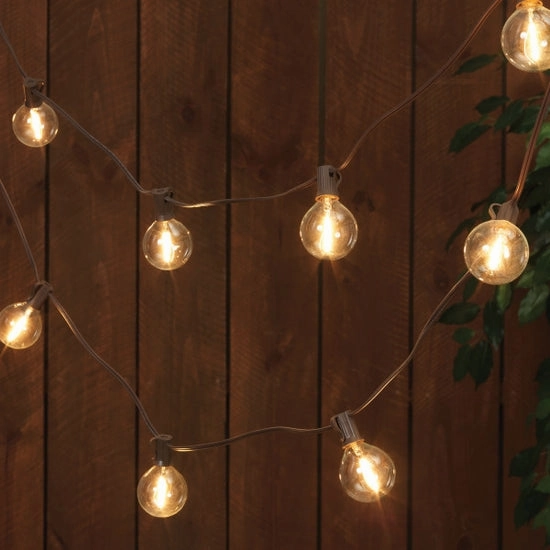 Solar LED Patio Light Set - G50 Bulbs minimalist art object  