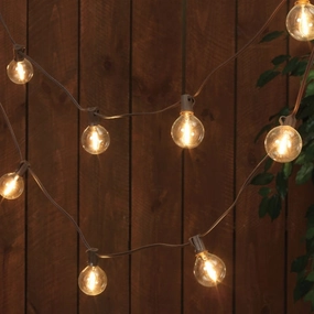 Solar LED Patio Light Set - G50 Bulbs minimalist art object  