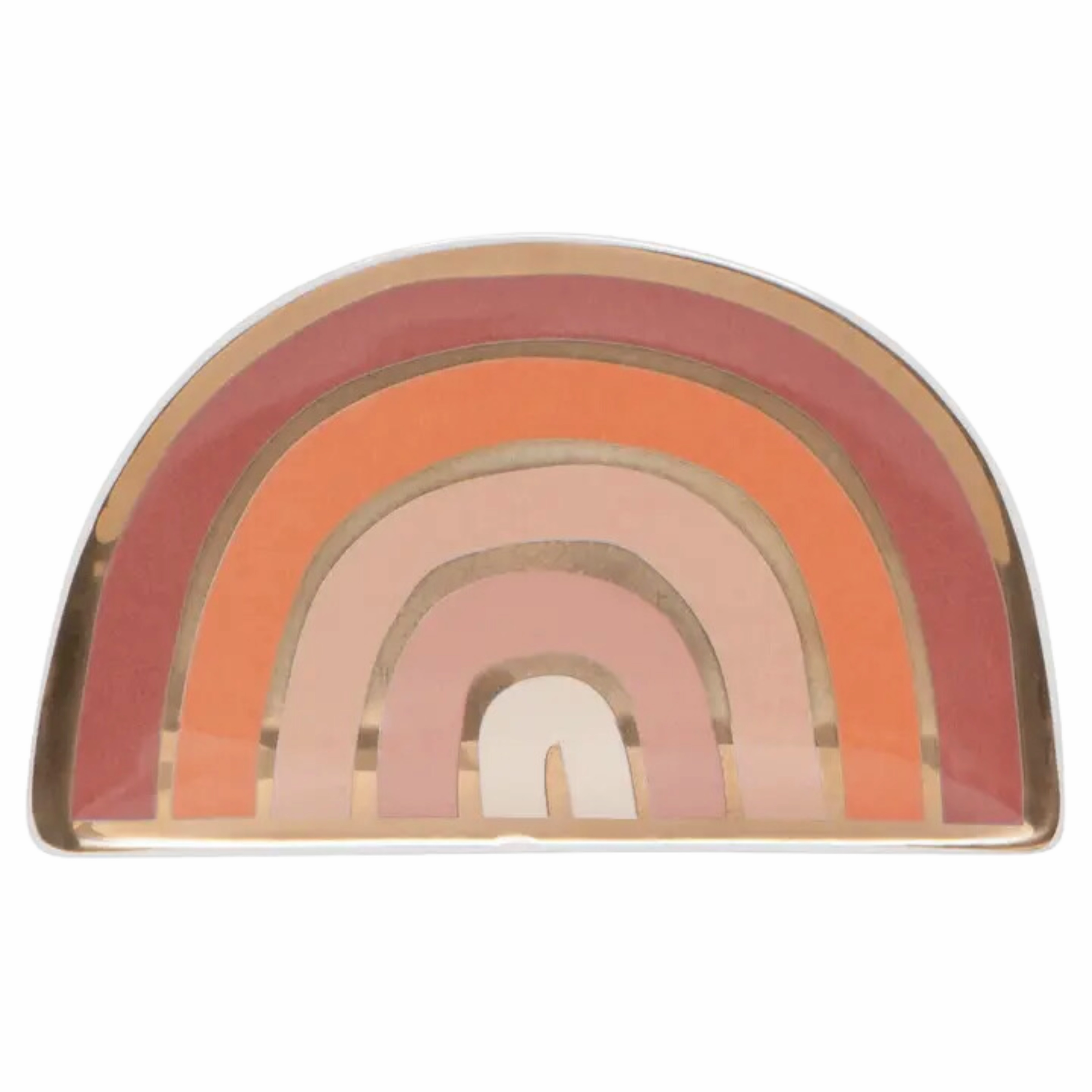 Solstice Rainbow Shaped Ceramic Trinket Tray minimalist art object  
