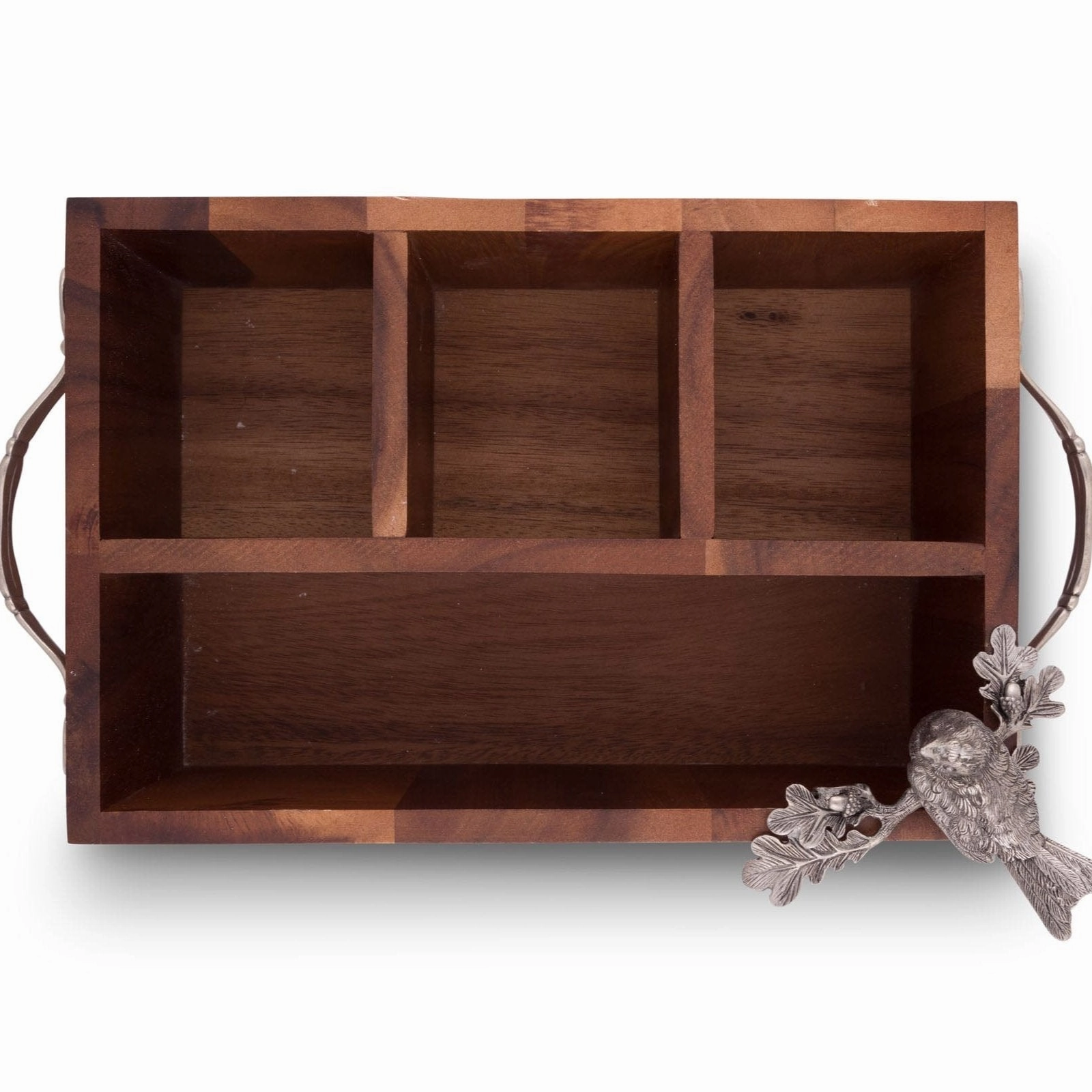 Song Bird Wood Flatware Caddy