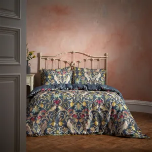 Songbird Traditional Floral Printed Piped Duvet Cover Set Navy modern fashion rug  
