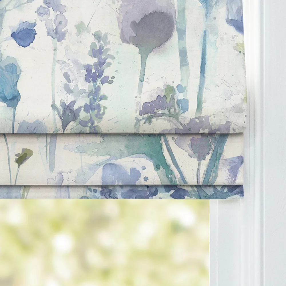 Sorong Printed Cotton Made to Measure Roman Blinds Violet