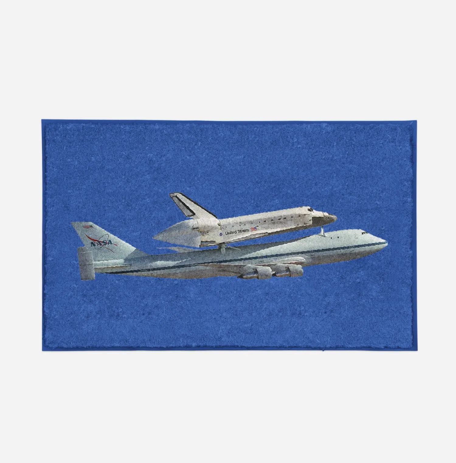 Space shuttle on 747 Designed Door Mats