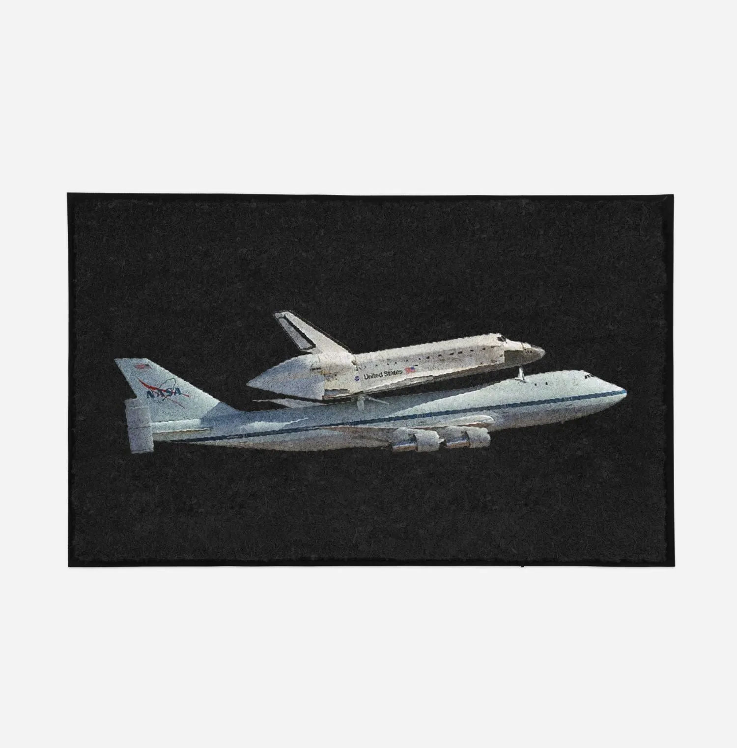 Space shuttle on 747 Designed Door Mats