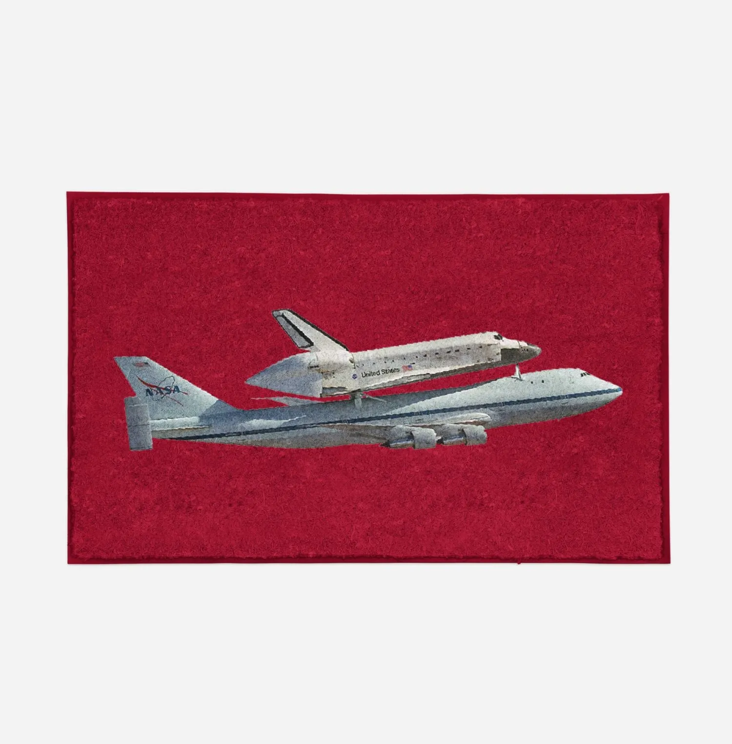 Space shuttle on 747 Designed Door Mats