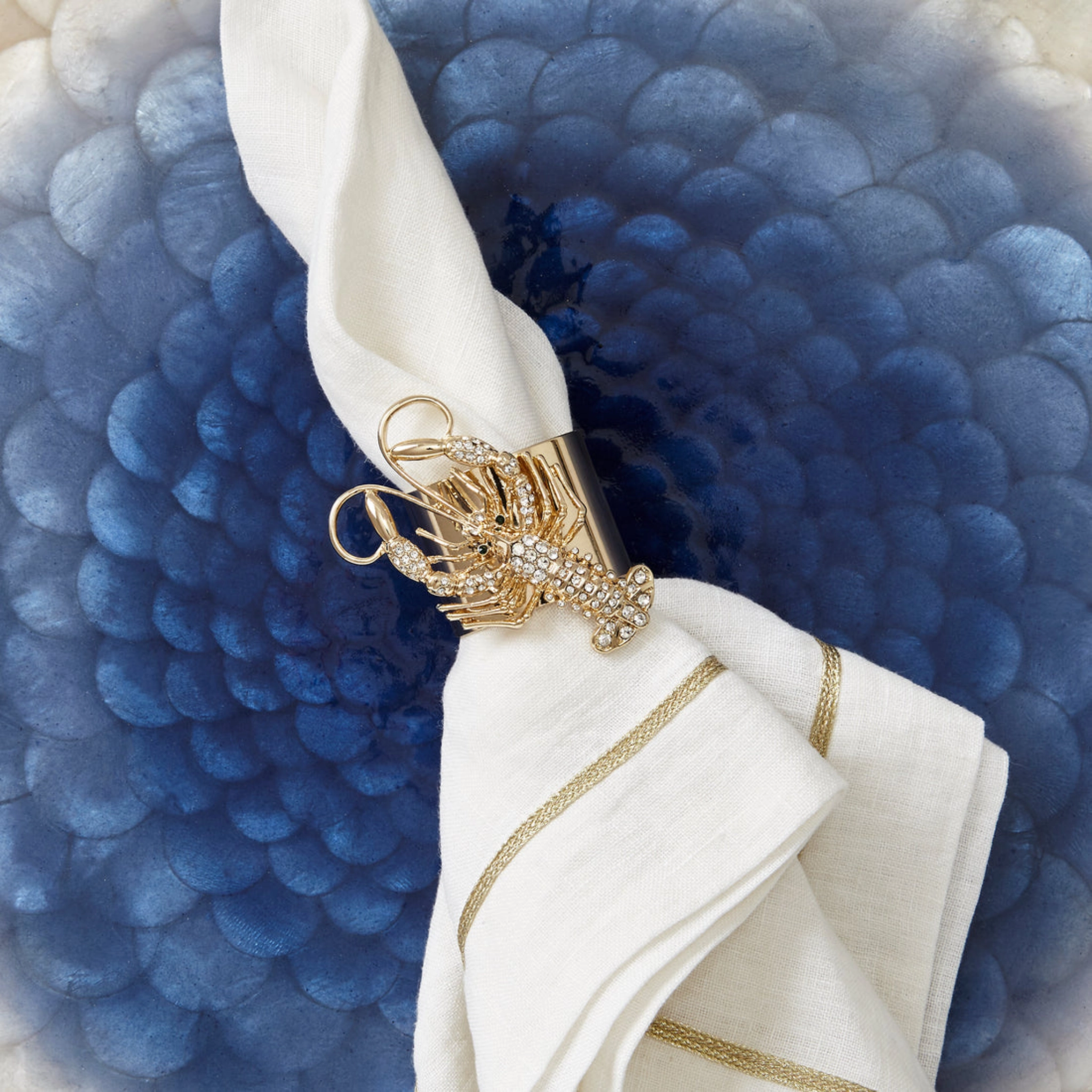 Sparkle Lobster Napkin Rings, Set of Two