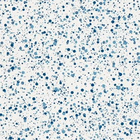 Spatter Navy on White Wallcovering paper wall covering
