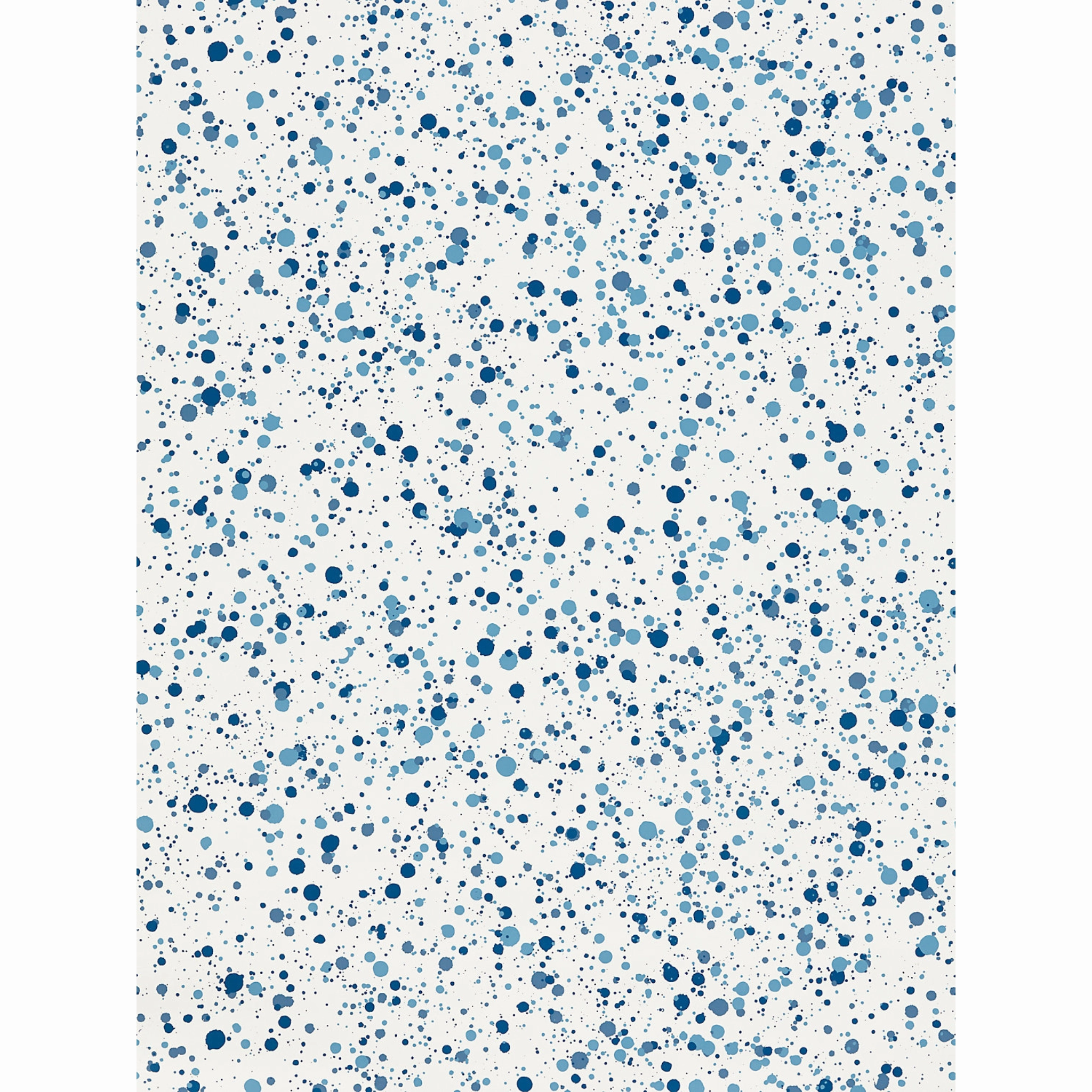 Spatter Navy on White Wallcovering