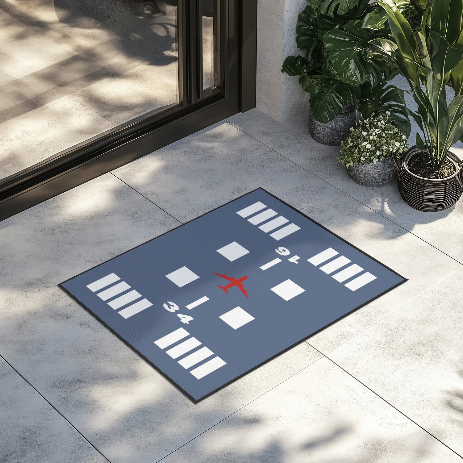 Special Runway (Blue) 34-16 Designed Door Mats door entrance rug