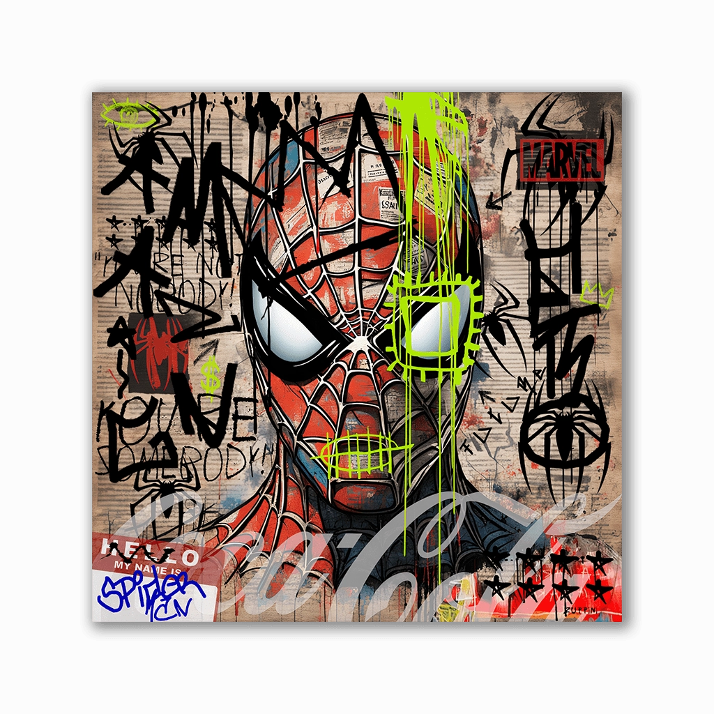 Spiderman by Zuppini framed mural artwork