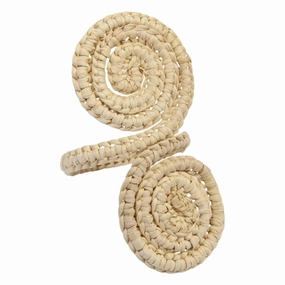 Spiral Napkin Rings in Woven Palm Leaves, Set of 4 cute desktop display