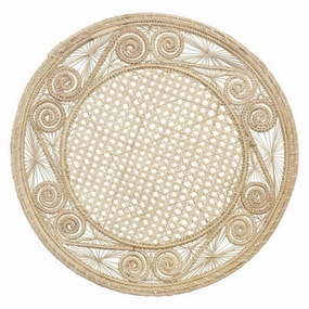 Spiral Pattern Round Wicker Placemats, Set of 4 mini desktop sculpture