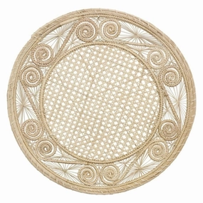 Spiral Pattern Round Wicker Placemats, Set of 4 cute desktop display