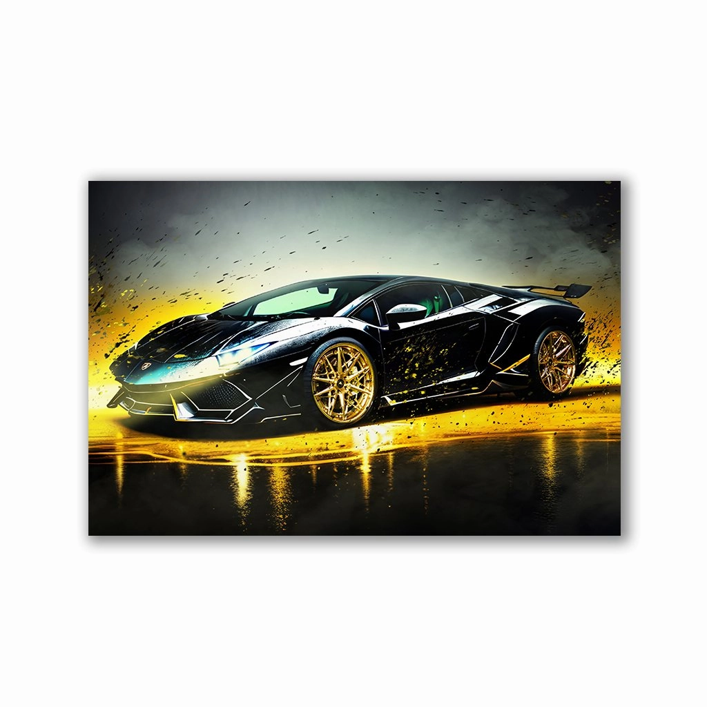 Splatter Lambo by Adrian Vieriu framed mural artwork