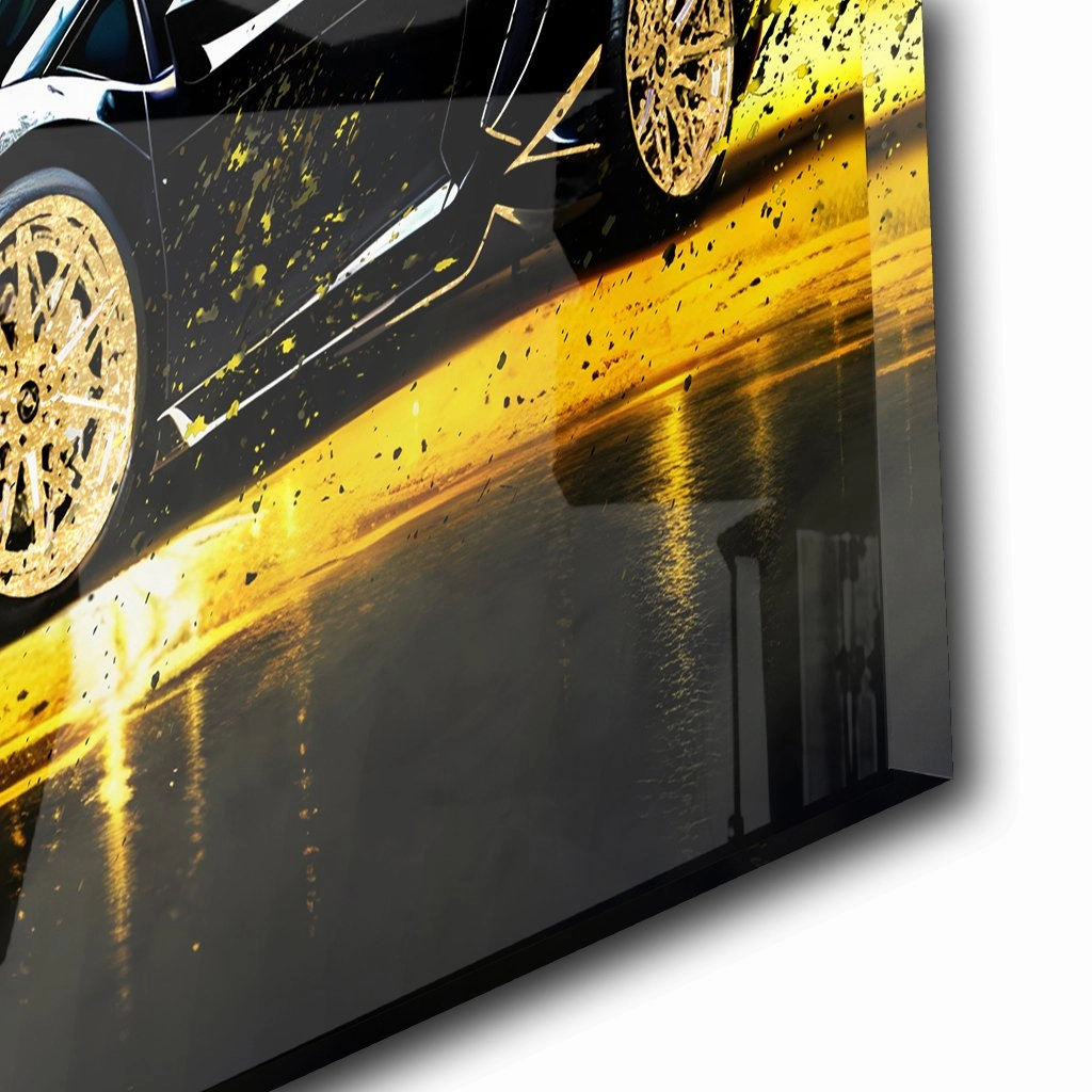Splatter Lambo by Adrian Vieriu Gold on Acrylic